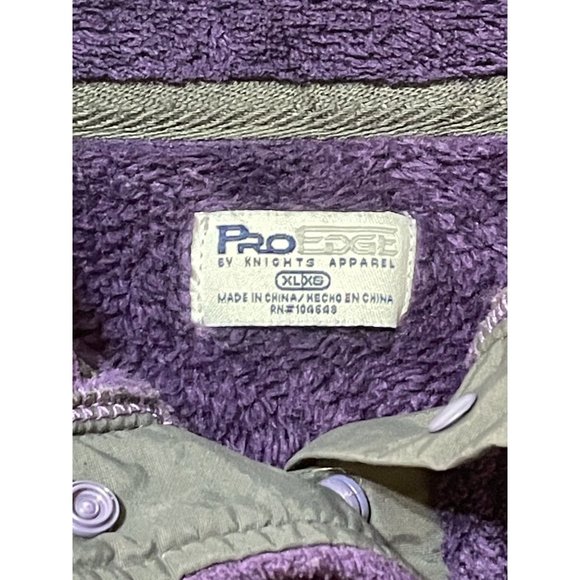 Pro Edge TCU Purple Half Snap Fleece Pullover Girls XL Collegiate NCAA Football - Picture 4 of 7